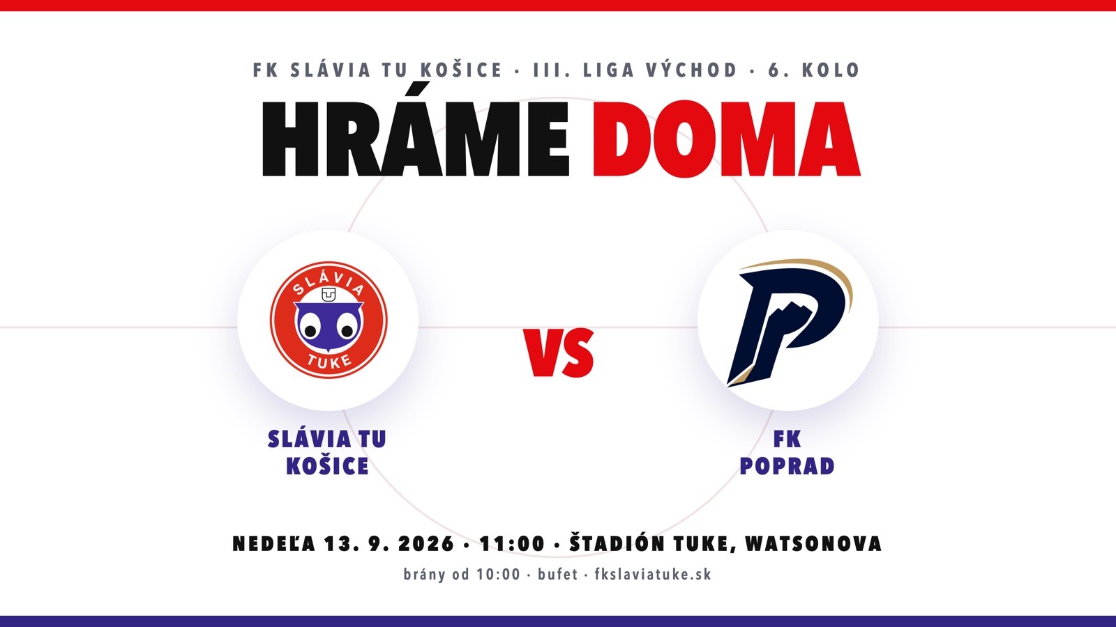 Hráme doma: v nedeľu o 11:00 privítame FK Poprad