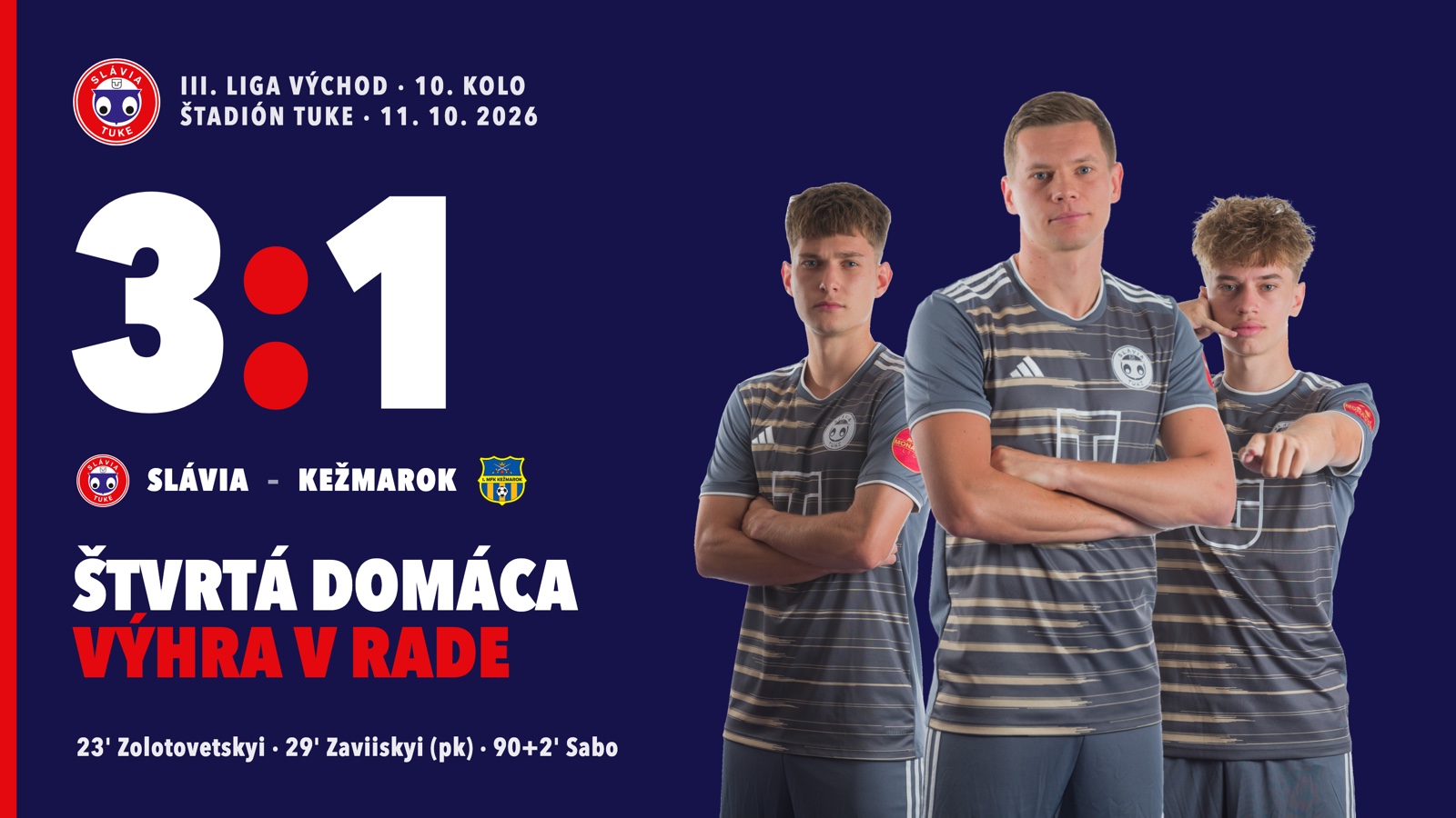 Štvrtá domáca výhra v rade: Slávia – Kežmarok 3:1