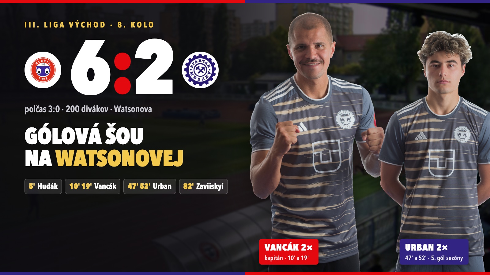 Gólová šou na Watsonovej: Slávia – Medzev 6:2