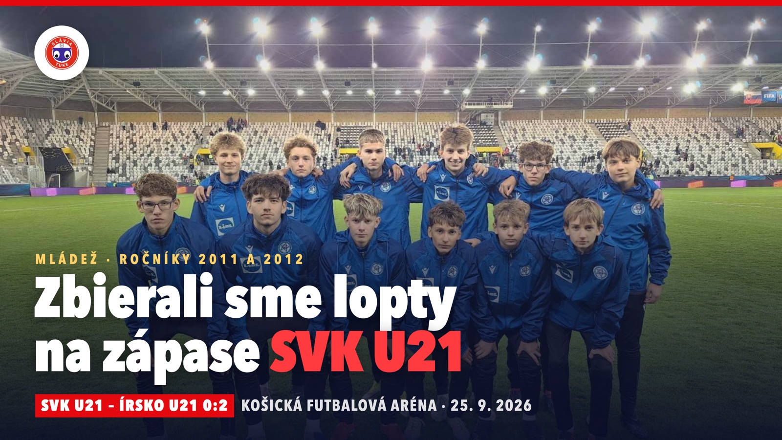 Naši chlapci pri reprezentácii: hráči Slávie zbierali lopty na zápase Slovensko U21 – Írsko U21